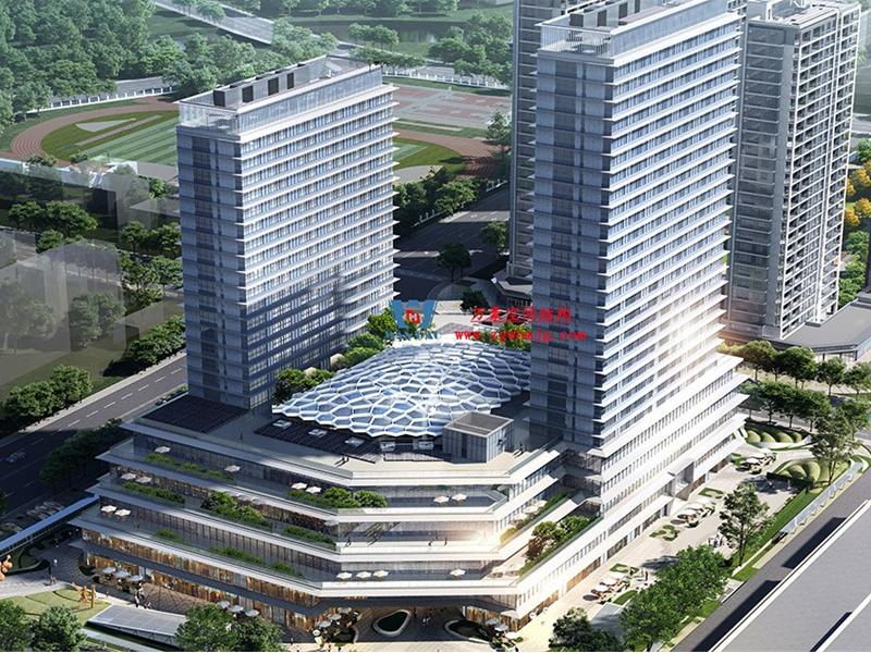 安吉县昌硕小区地块房产开发项目钢结构天幕